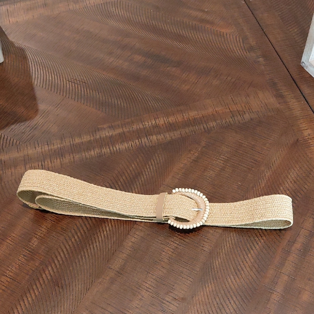 Women’s Beige Beaded Belt - Classic Neutral Accessory